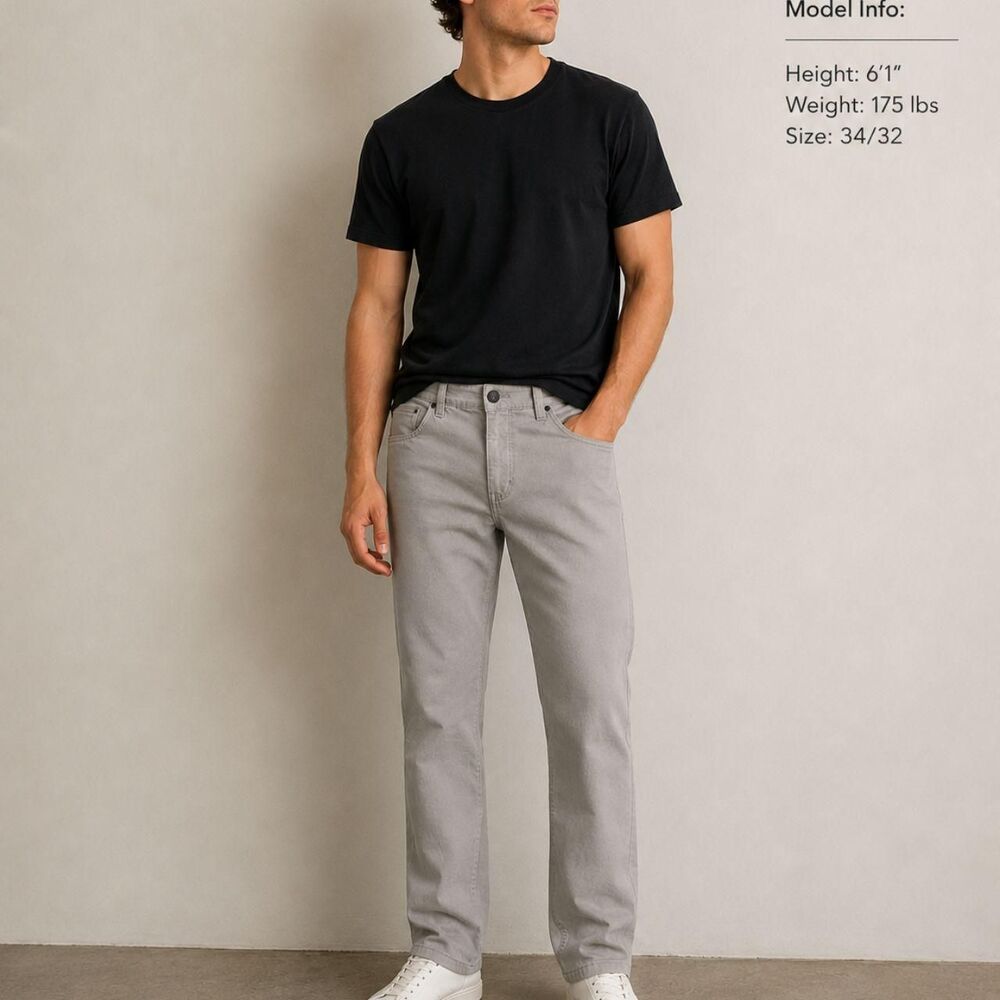 Marc-new-york Men's Grey and Cream Trousers